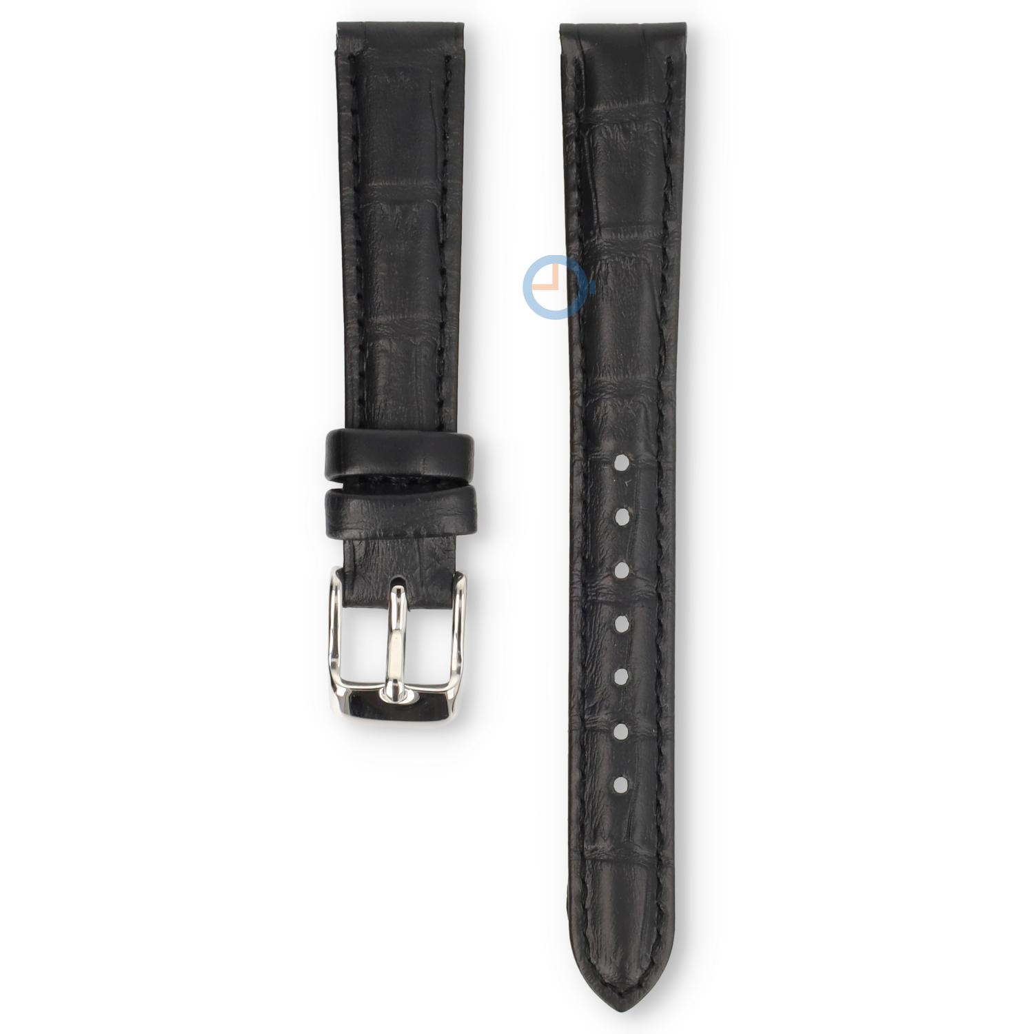 Universal 14mm schwarzes Leder Uhrenarmband - Pulsar