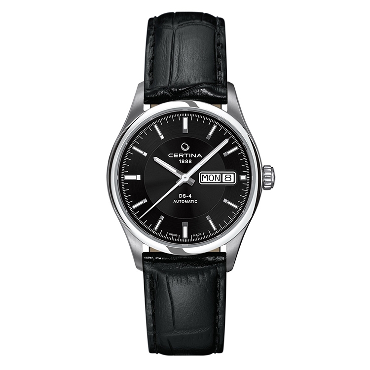 Certina Band C0224301605100A 20/18mm schwarzes Leder ohne Schließe