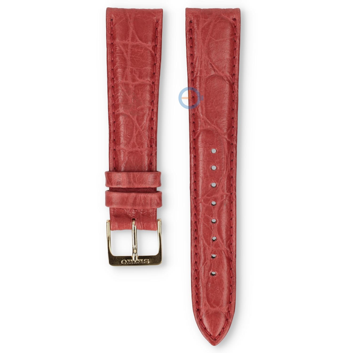 Universal 19mm rot/braunes Leder Uhrenarmband - Seiko