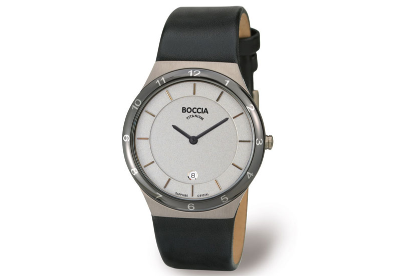 Boccia Uhrenarmband 3563 - 01 Schwarz