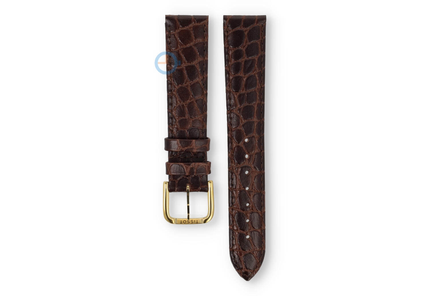 Tissot Official 18mm Uhrenarmband - Braun Leder