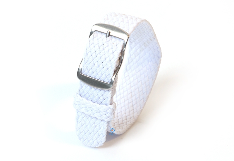 Perlon Uhrenarmband 18mm weiß
