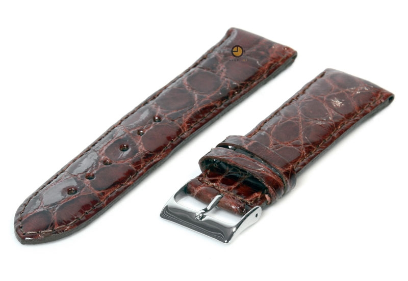 20mm Uhrenarmband echtes Krokodilleder Rostbraun