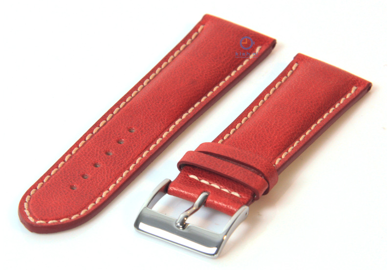 Uhrenarmband 24mm rot Leder