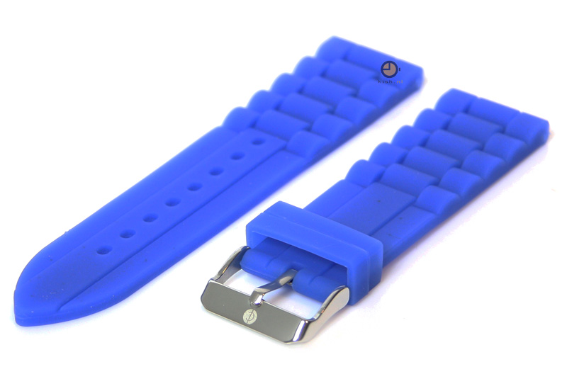 Silikon Uhrenarmband 24mm Blau
