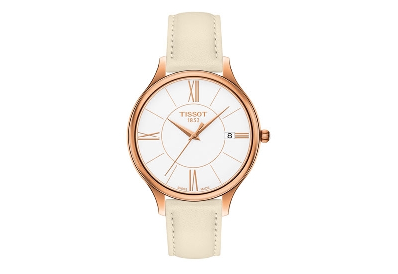 Tissot horlogeband T1032103601800 beige leer