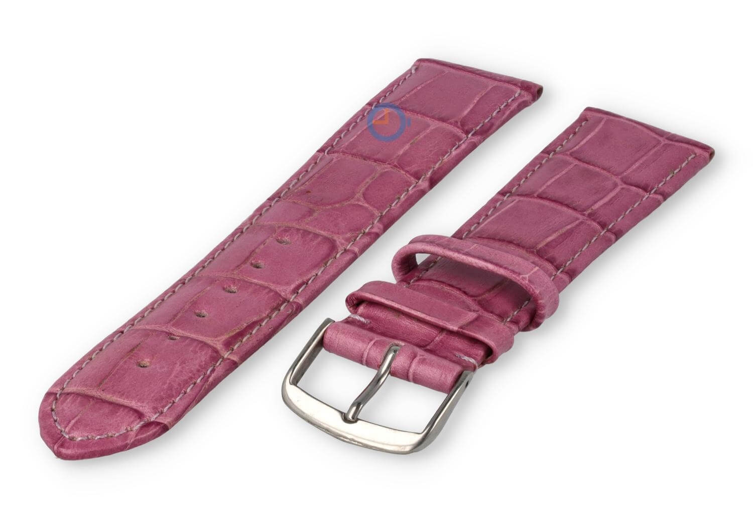 Extra langes Uhrenarmband Kroko - 20mm - blackberry