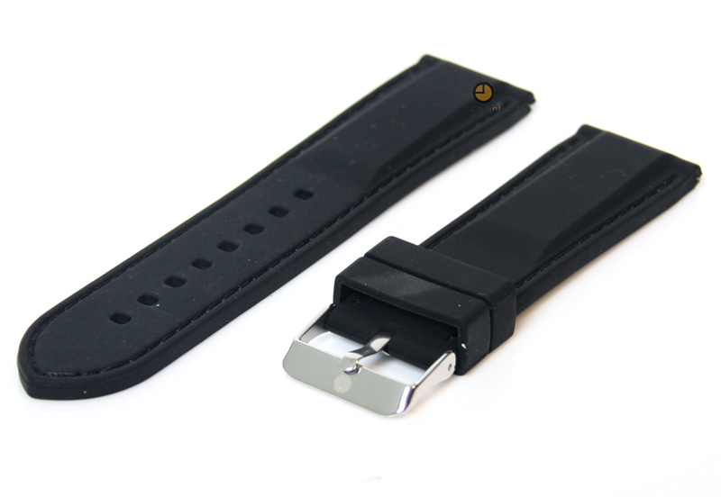 Uhrenarmband 20mm Schwarz Silikon mit Quick - Release