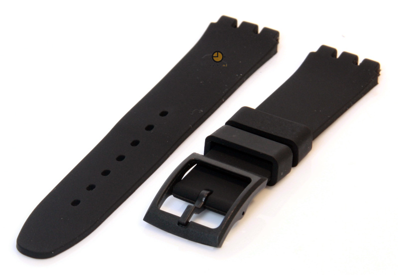 Swatch Uhrenarmband 16.50mm Schwarz