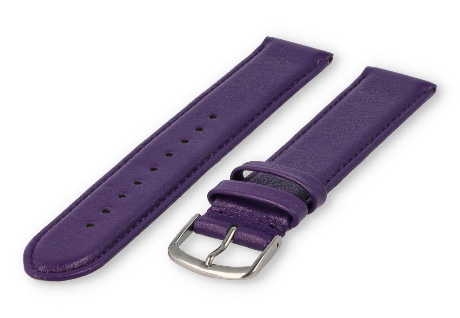 XL glatt Lederband - 20mm - aubergine