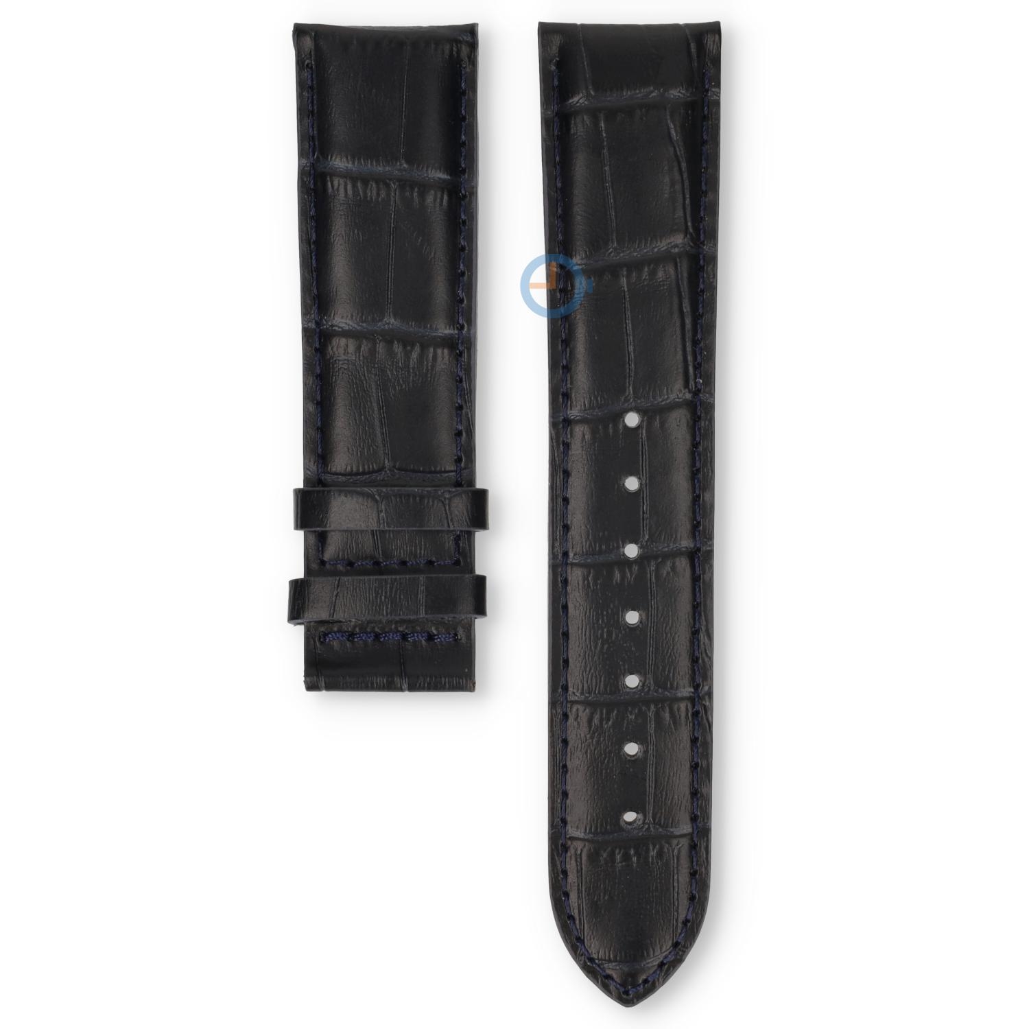 Edox Les Vauberts 40101 Uhrenarmband Schwarz Kroko