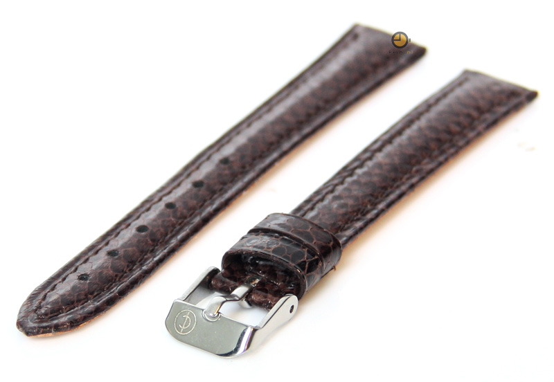Uhrenarmband 14mm Dunkelbraun echtes Schlangenleder