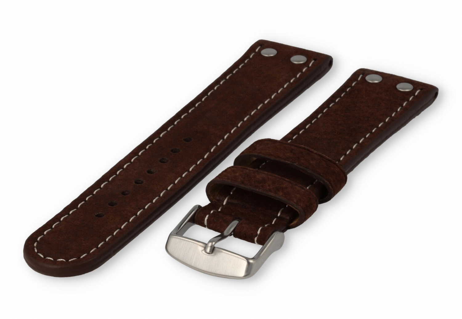 Flieger XL Uhrenarmband 24mm kastanienbraunes Leder