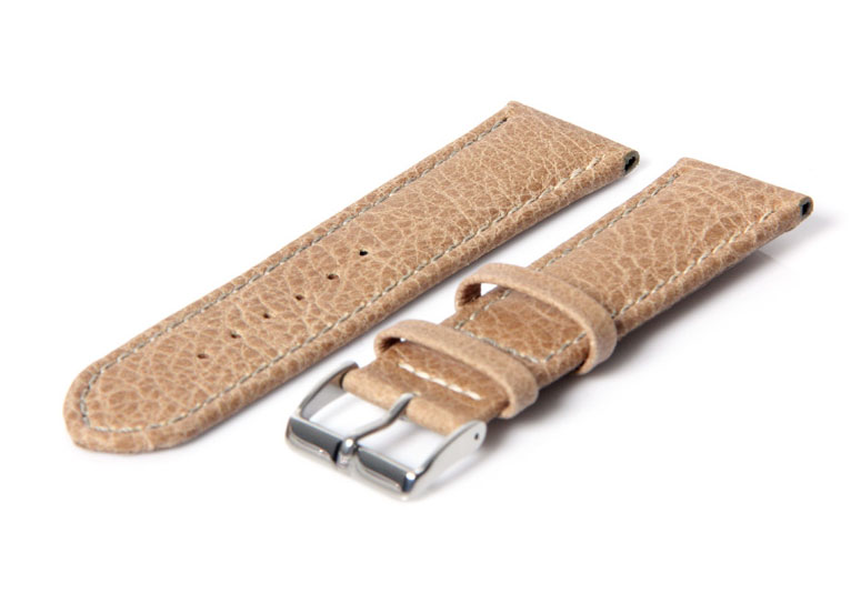 Uhrenarmband 24mm Beige Leder