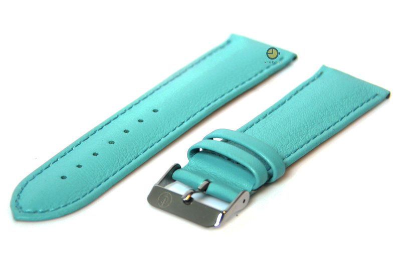 Uhrenarmband 22mm Hellblau Kalbsleder