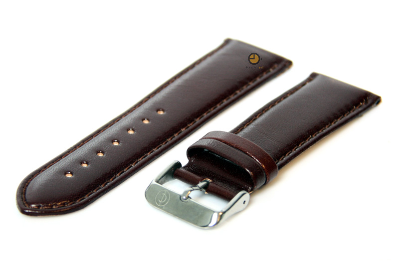 Uhrenarmband 24mm Dunkelbraun klassisches Leder