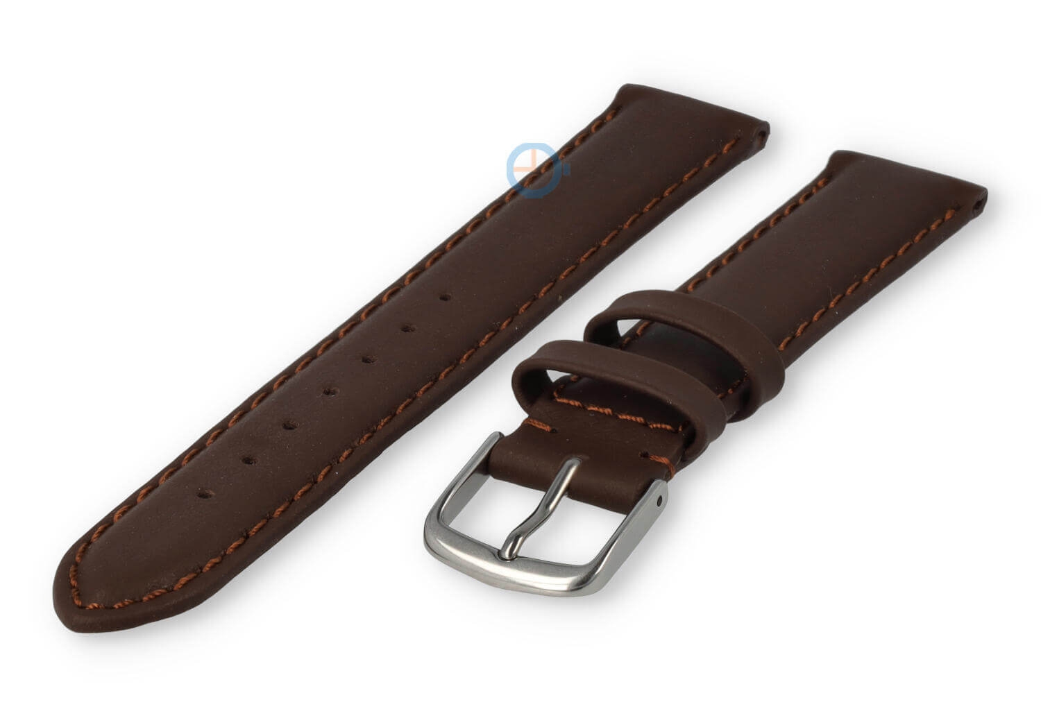 Ungerade Größe Uhrenarmband Leder - 15mm - dunkelbraun