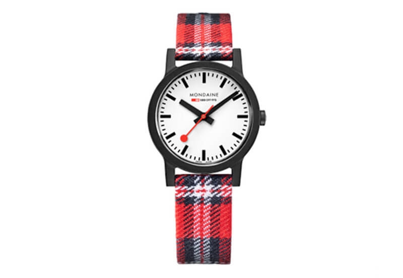 Mondaine 12mm Uhrenarmband Rot glänzend