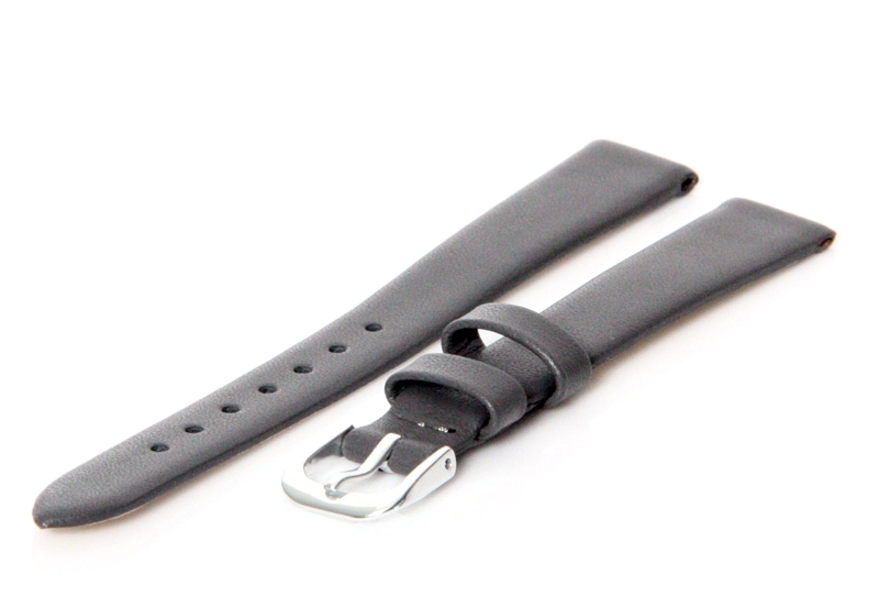 Uhrenarmband 14mm Grau nahtloses Leder
