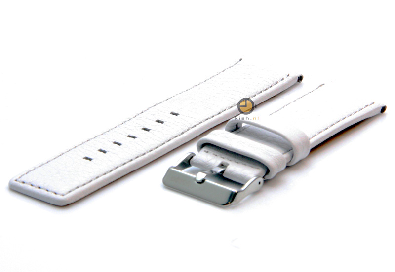 Oozoo Uhrenarmband 24mm Weiß Leder