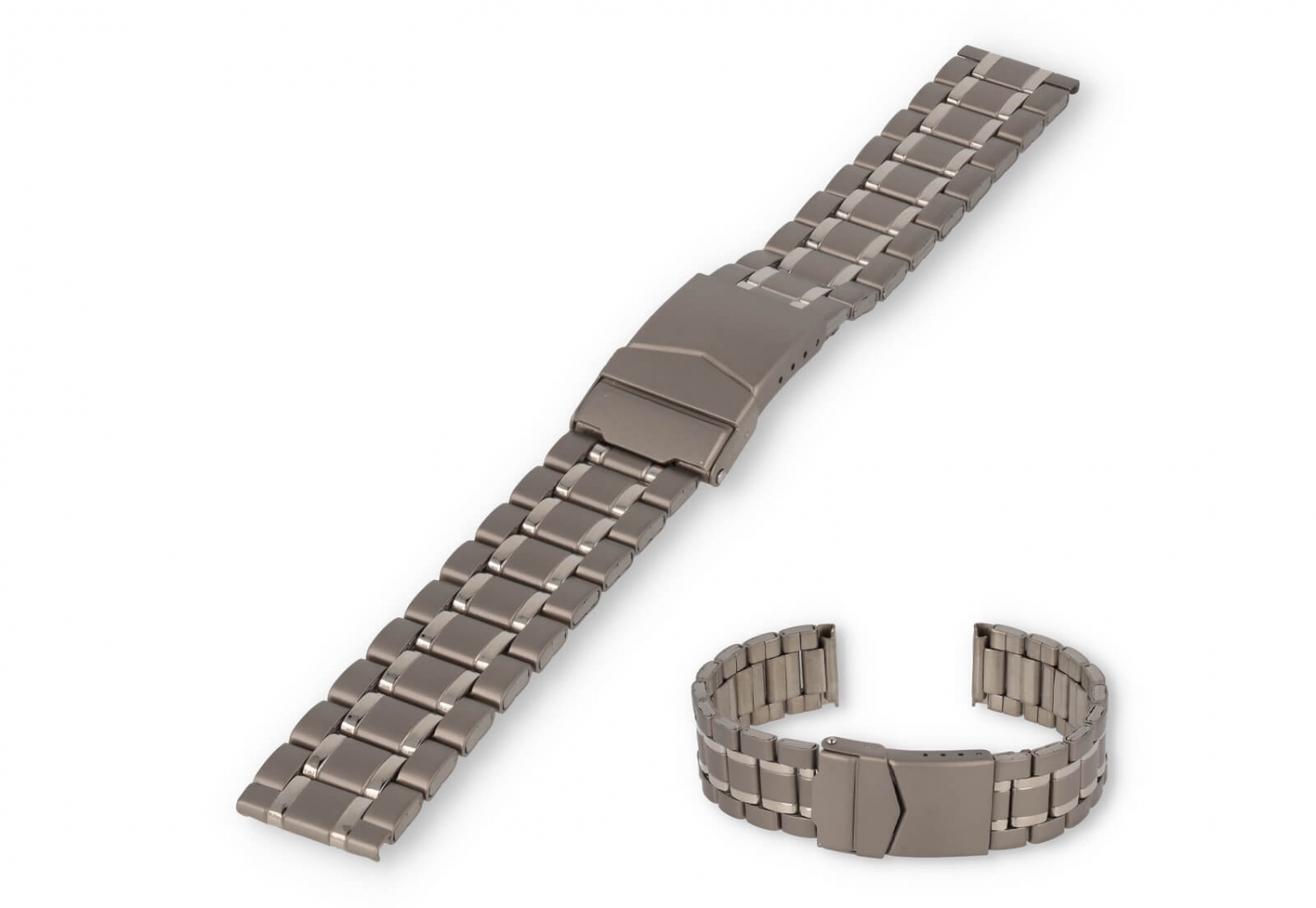 Titan Uhrenarmband 18mm - teils poliert mit 3 - fach Verschluss