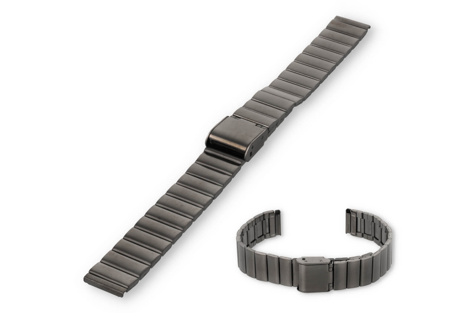 Uhrenarmband 14mm Stahl - Gun Metal