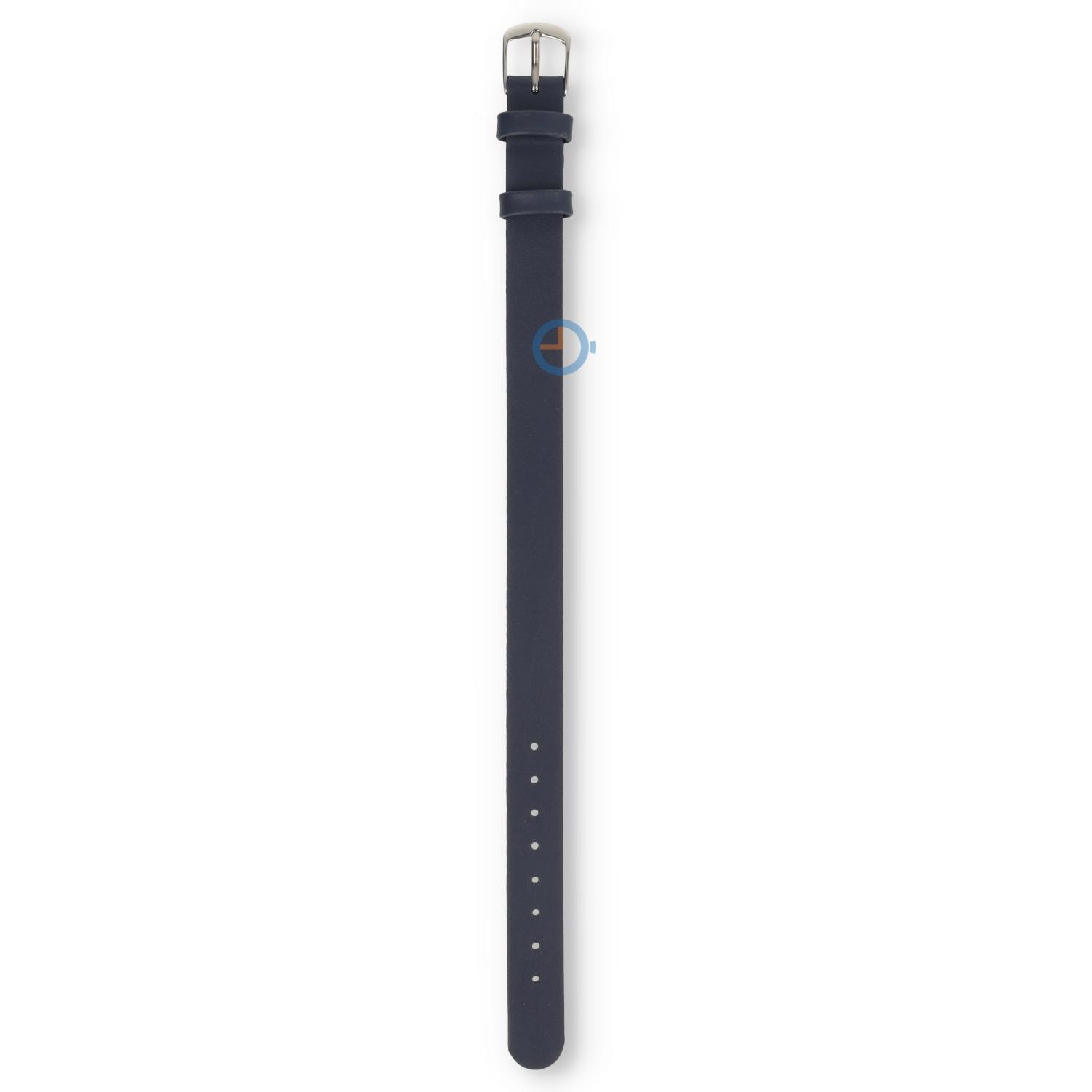 One-piece Leder Uhrenarmband - 12mm - dunkelblau