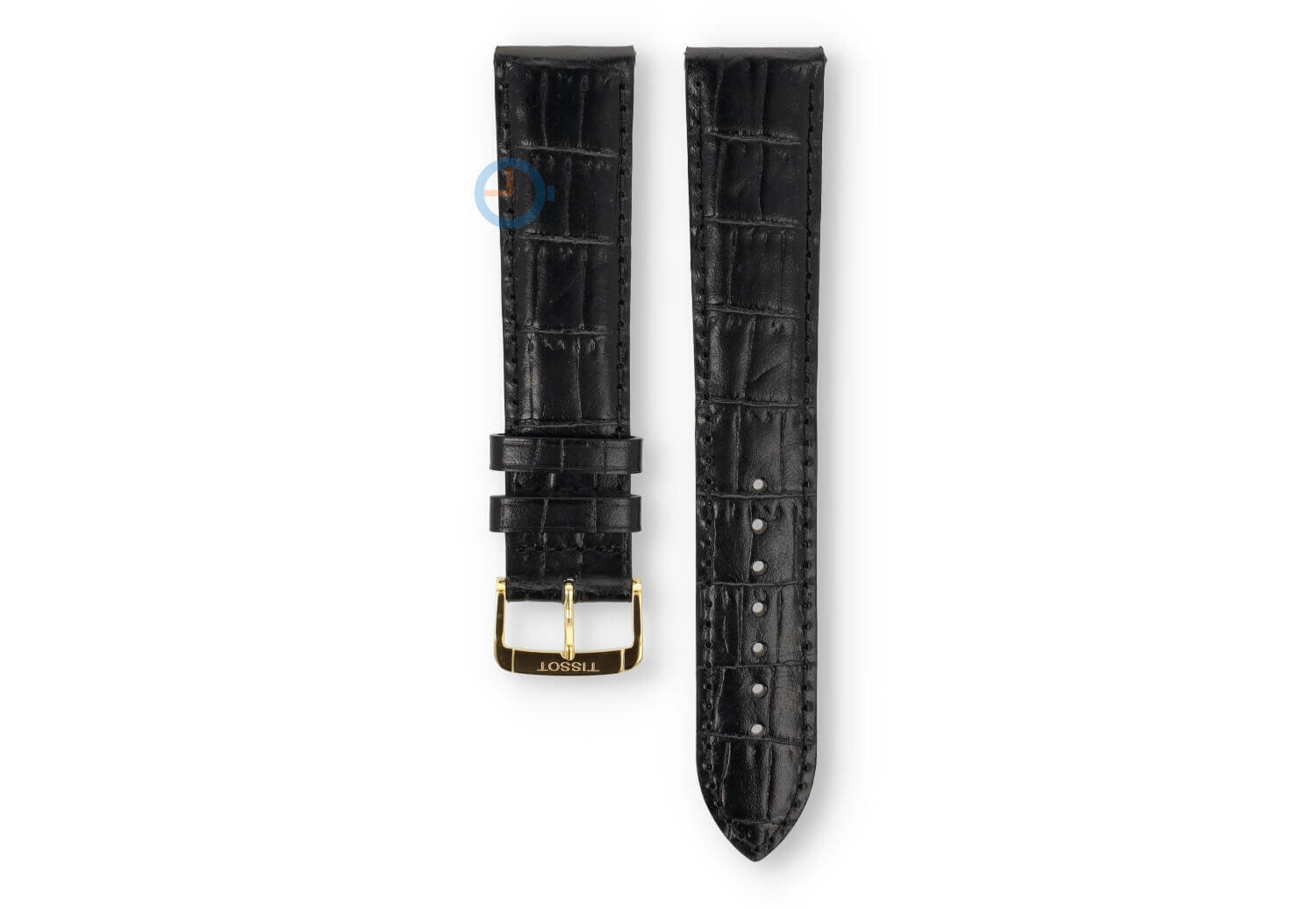 Tissot Official 20mm Uhrenarmband - schwarz Leder