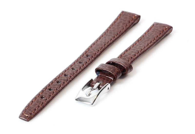 Uhrenarmband Clip - 10mm - Kalbsleder braun