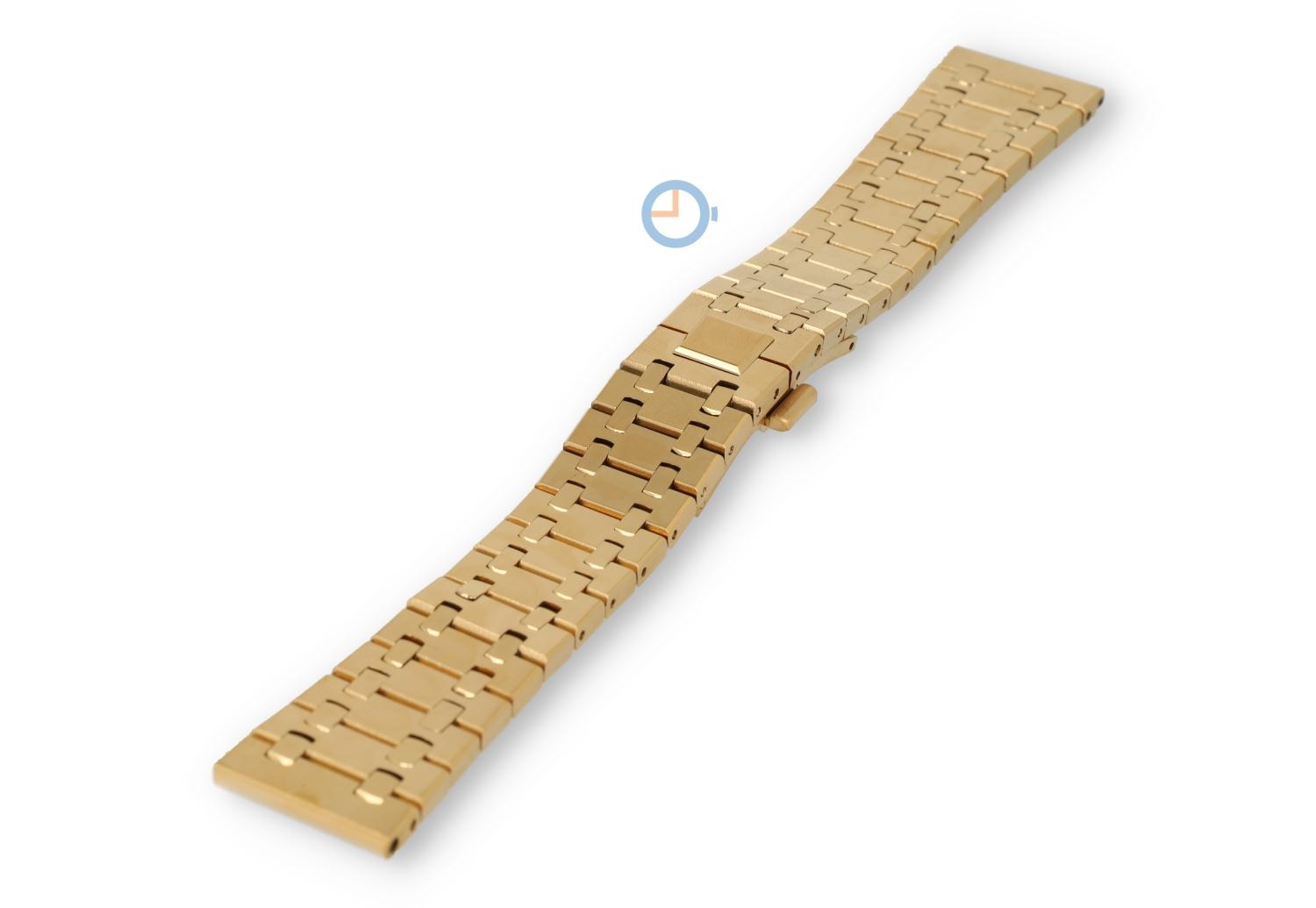 22mm Stahl Uhrenarmband gold - Audemars Piguet look