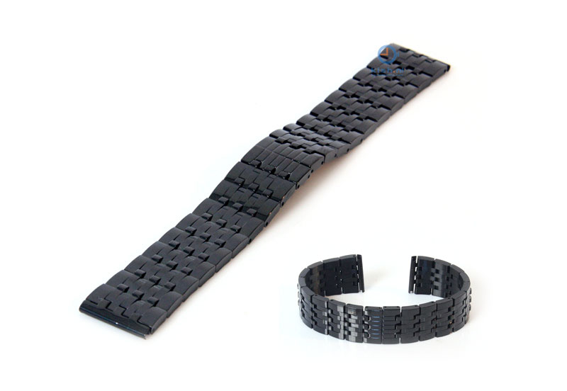 Uhrenarmband 22mm schwarz Edelstahl