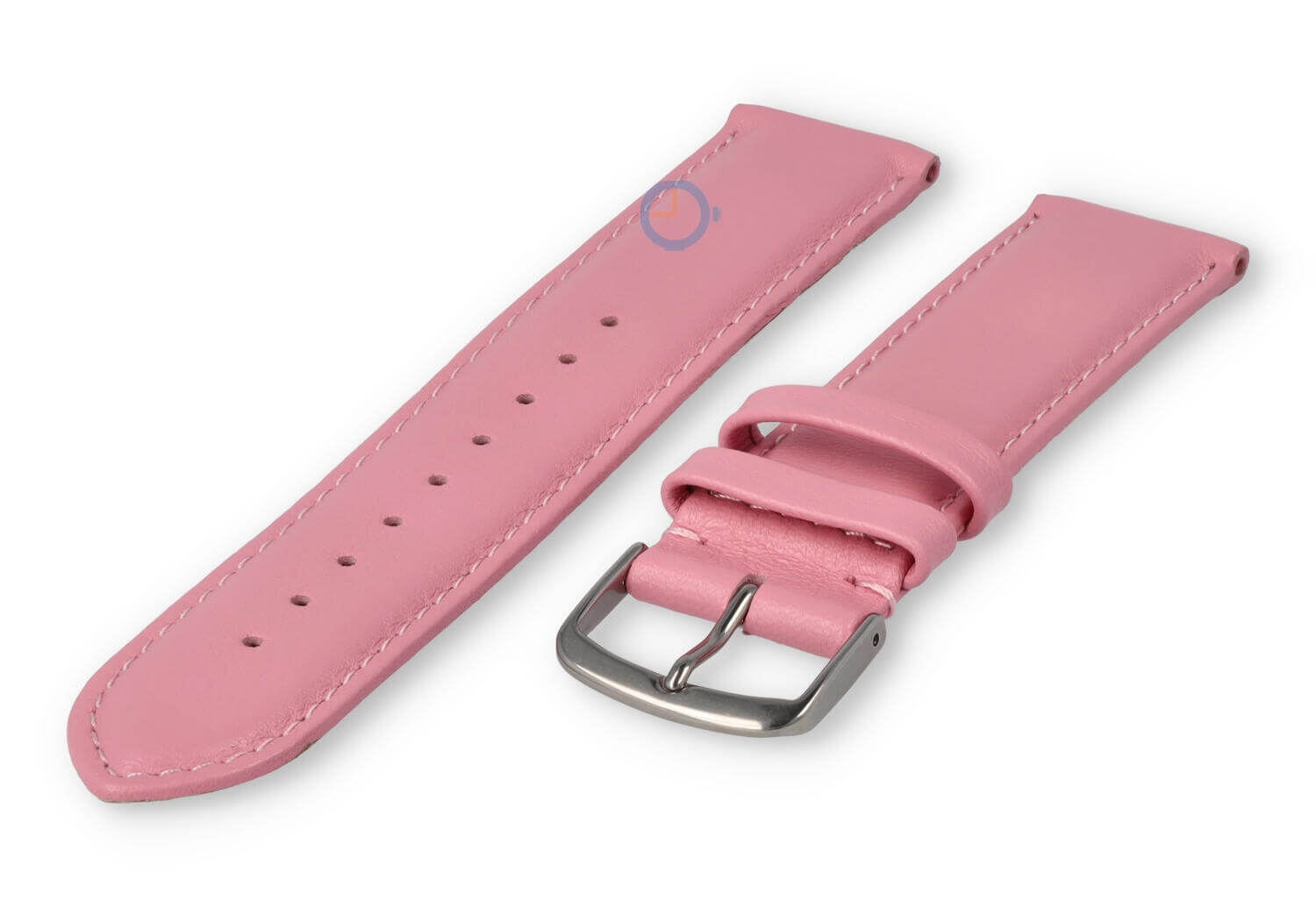20mm Lederband mit Naht - hellrosa