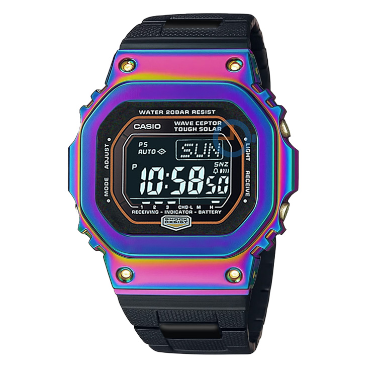 Titanium bezel voor G-Shock GW-5600 - rainbow-oil