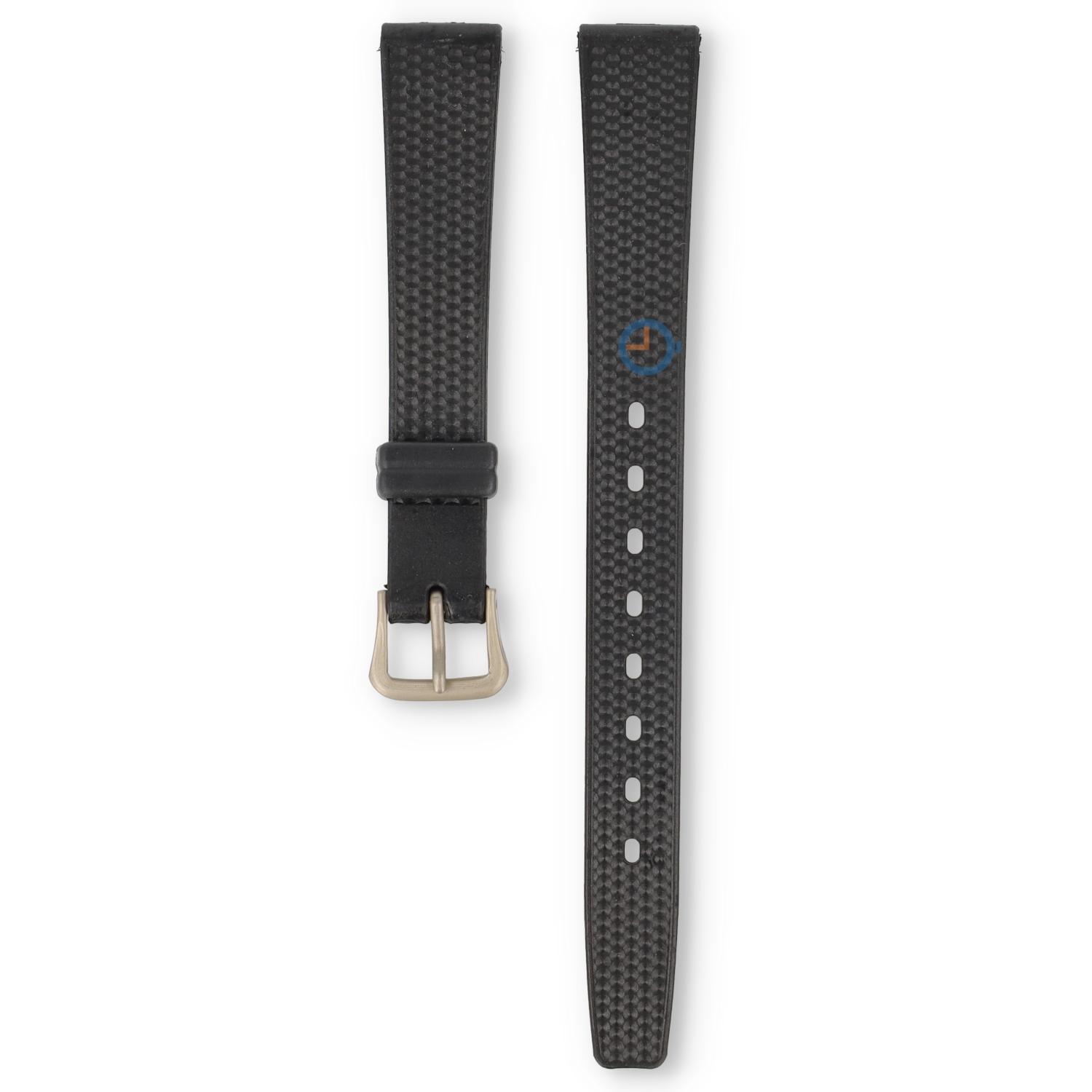 Universal 13mm schwarz Silikon Uhrenarmband - Pulsar
