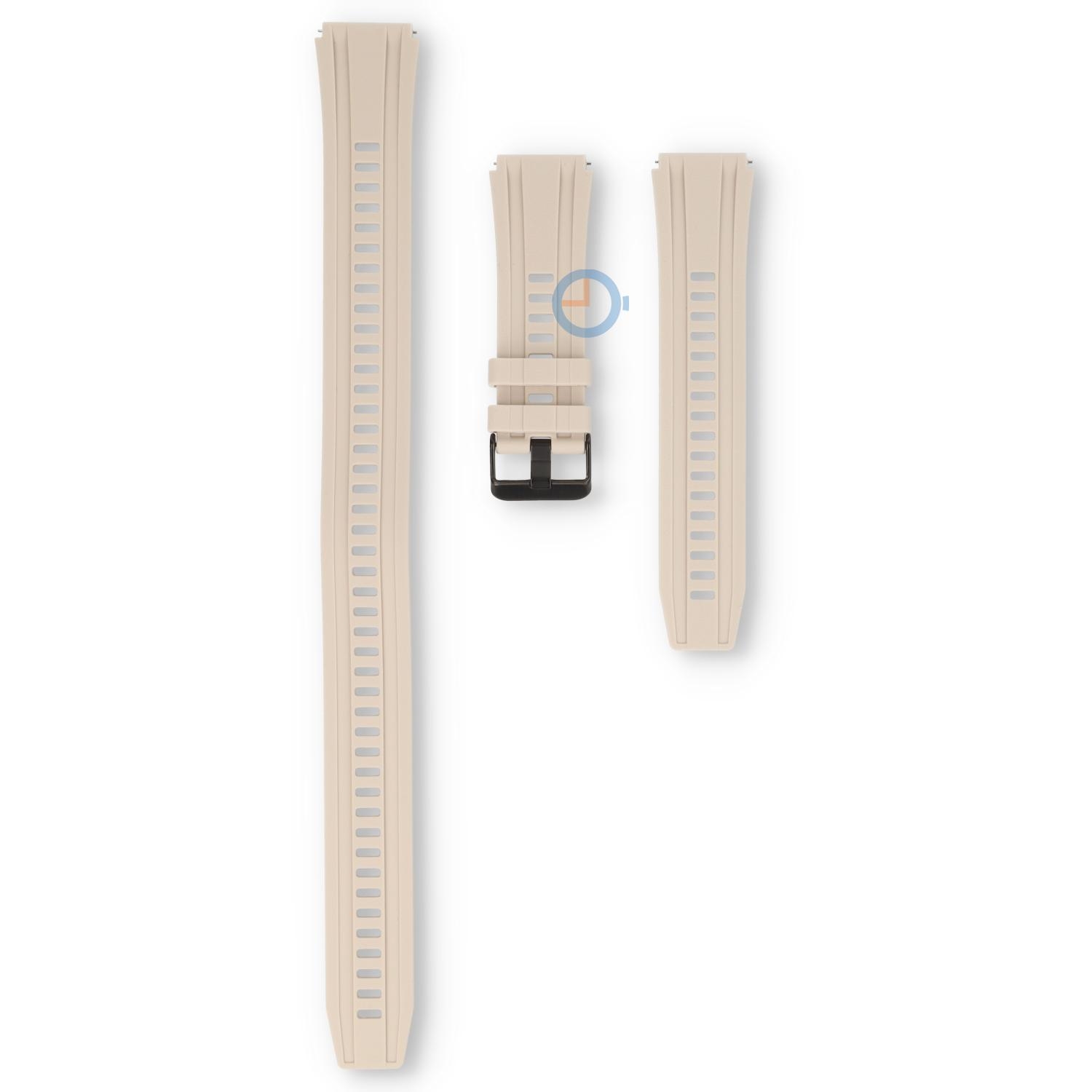 Extra lange horlogeband siliconen 22mm - beige