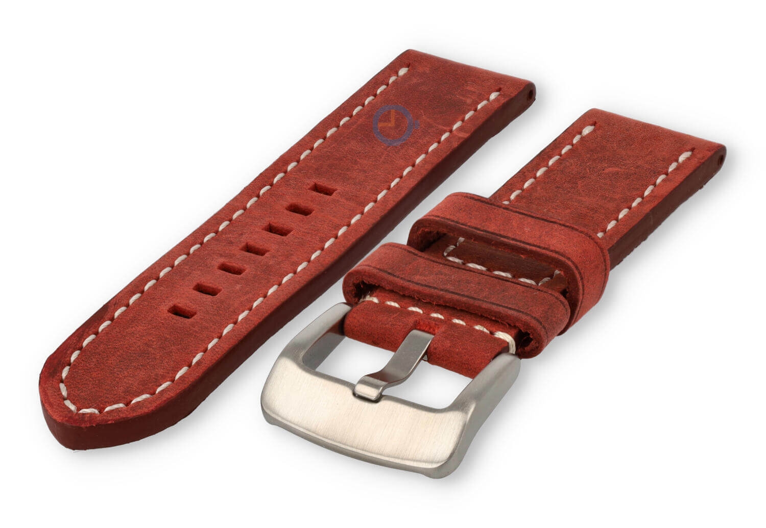 Wasserabweisendes Uhrenarmband aus Leder - 26mm - Rot