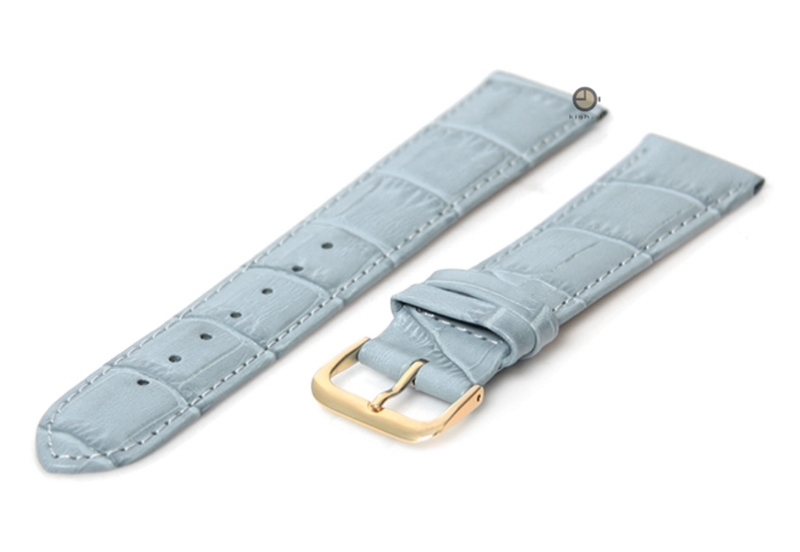 Uhrenarmband 18mm Blau Leder