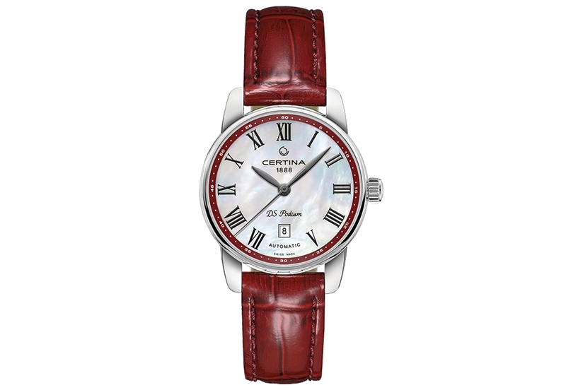 Certina Band C0010071642300A 14/12mm ohne Schließe rotes Leder