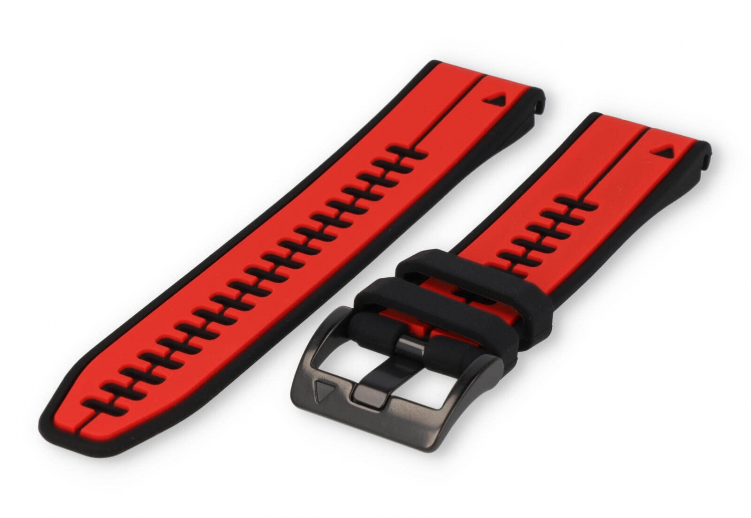 Garmin Fenix 7 Uhrenarmband Kautschuk - Rotes/Schwarz