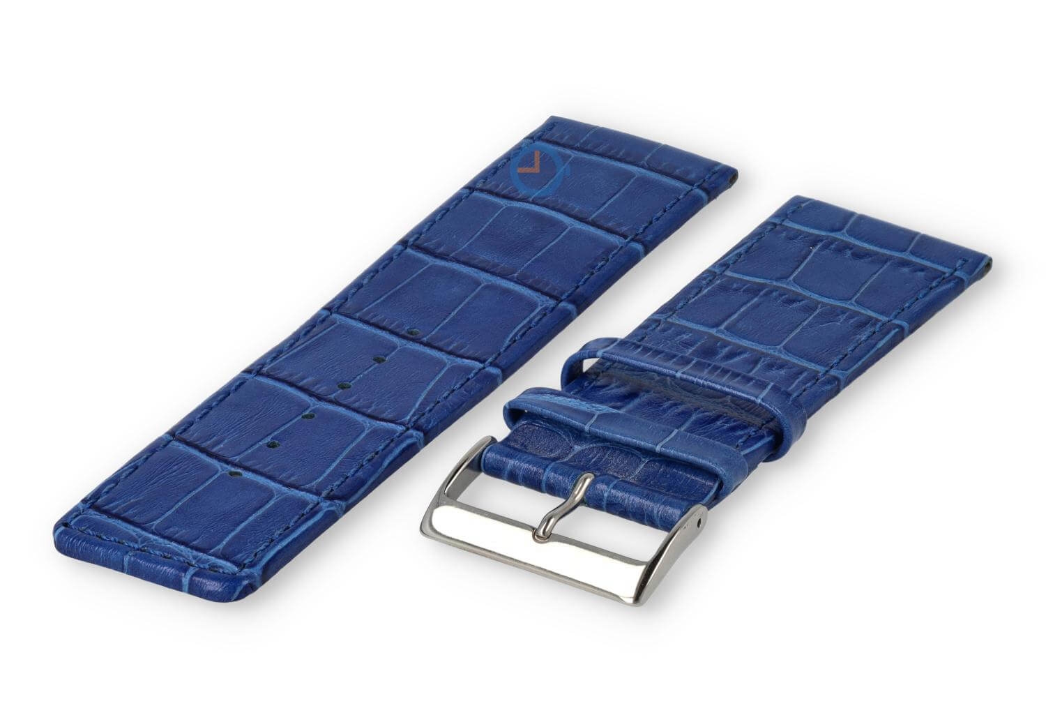 Gepolstertes KalbsLederband - 28mm - kÃ¶nigsblau