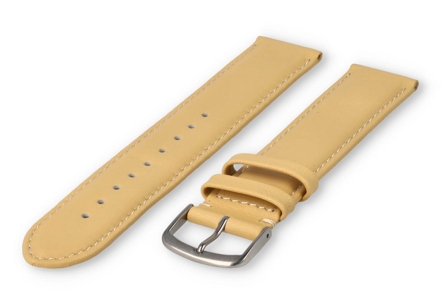 XL glatt Lederband - 20mm - vanille