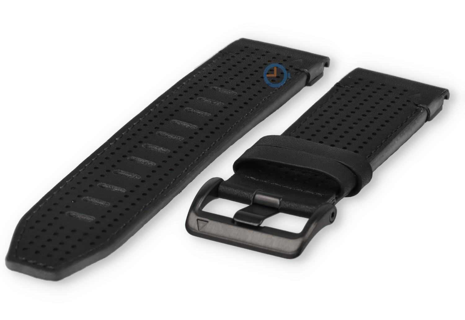 Luxus Leder Uhrenarmband Garmin Fenix 7X - 26mm (schwarz)