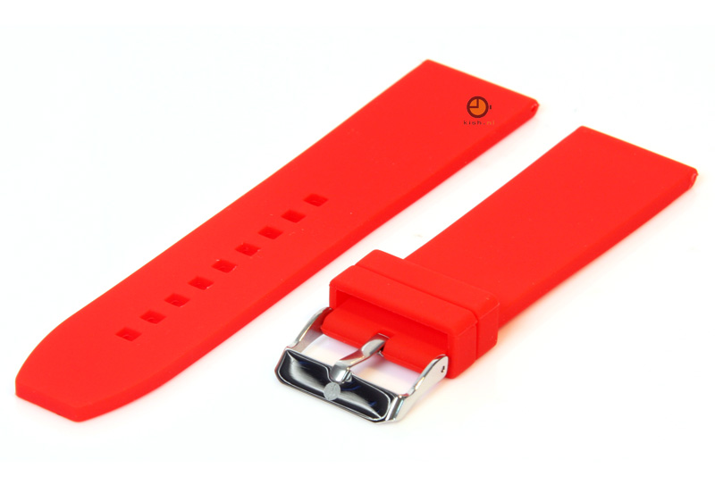 Uhrenarmband 20mm Rot Silikon