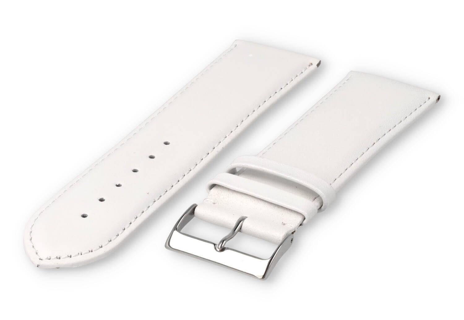 XL glatt Lederband - 28mm - weiß