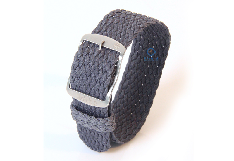Perlon Uhrenarmband 20mm grau