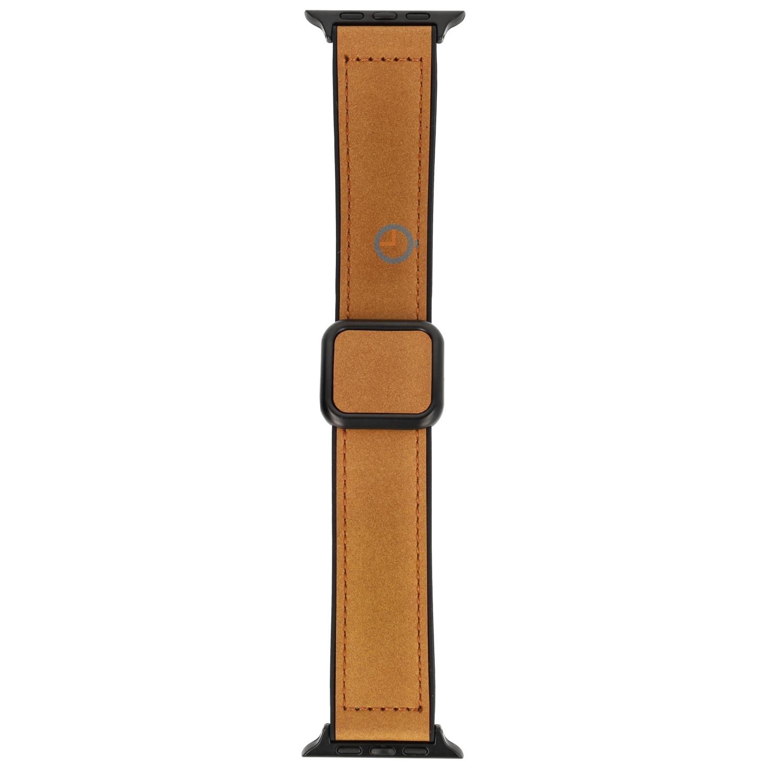 Luxus Leder band Apple 45mm - Cognac