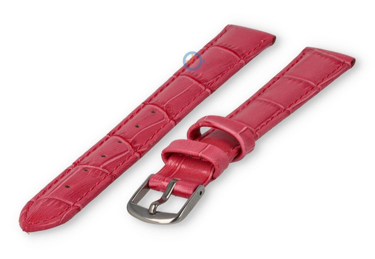 XL Uhrenarmband aus Leder - 14mm - Himbeer