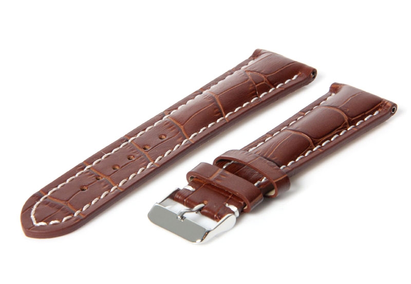 Gisoni Uhrenarmband 24mm Braun Leder (Dornschließe)