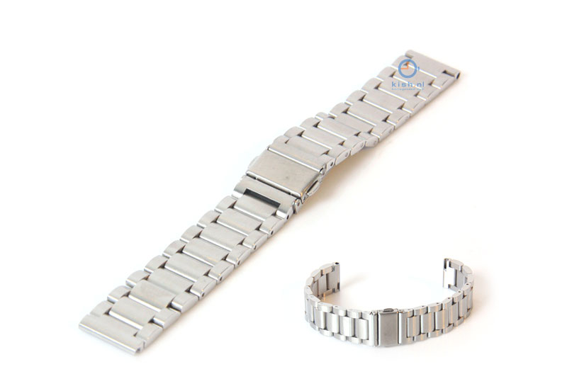 Uhrenarmband 18mm silber Stahl