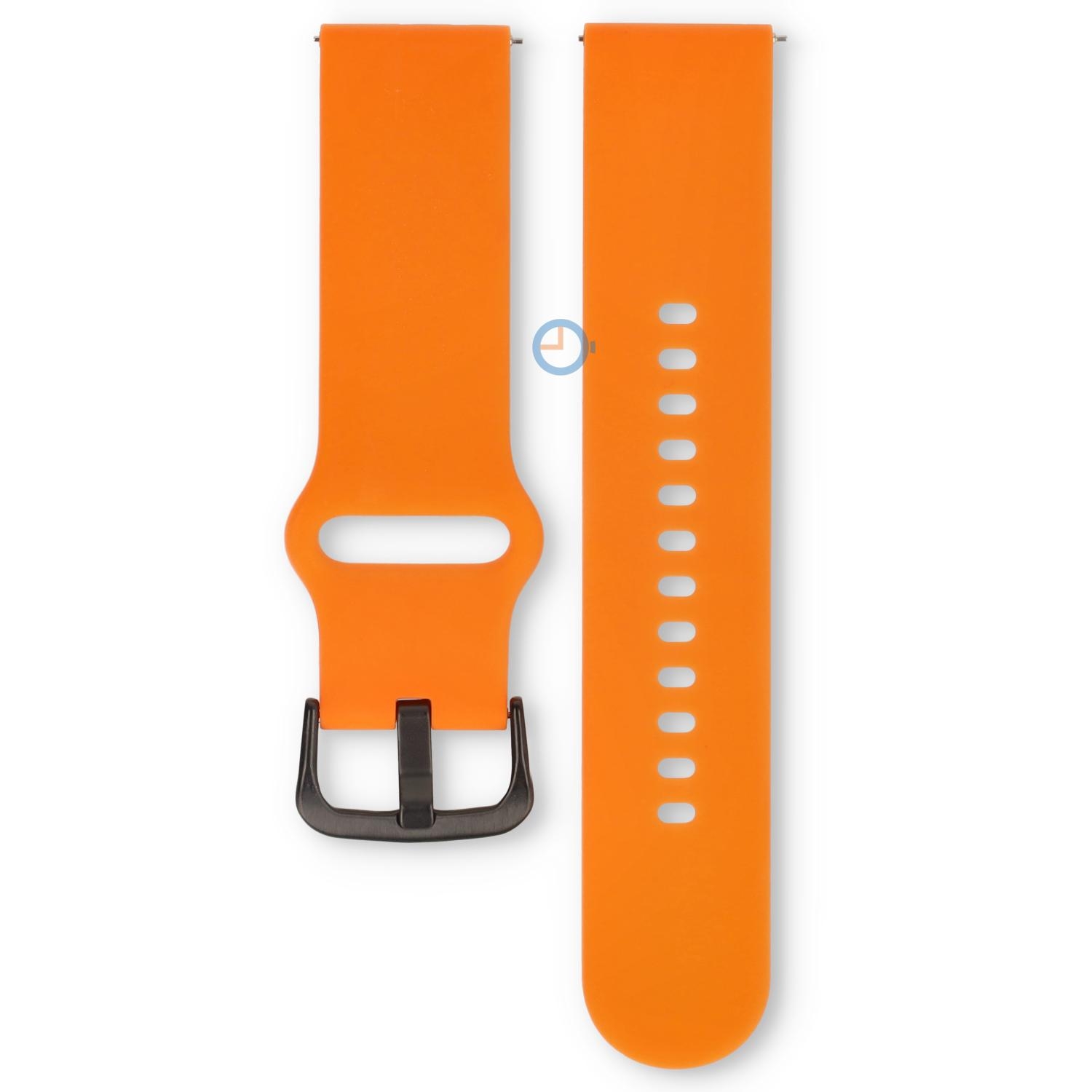 Ice Smart 1.0 & 2.0 (1.96)/ Ice Fit bandje - 22mm - Persimmon Orange - black bkl